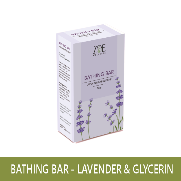 BATHING BAR - LAVENDER & GLYCERIN (100GM)